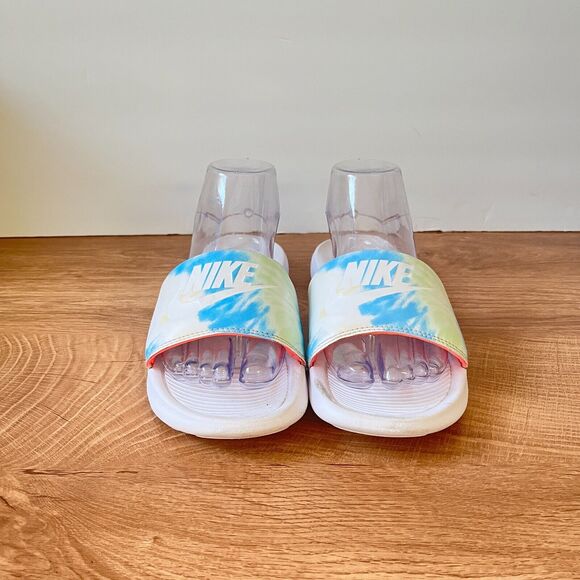 Nike Victori One Slide White Bright Mango Sapphire Sandals Women's Size 5 - Picture 6 of 9